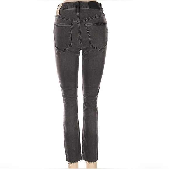 Madewell NWT Curvy High-Rise Skinny Jeans Gray Distressed Raw Hem Size 26 Petite - Picture 3 of 7